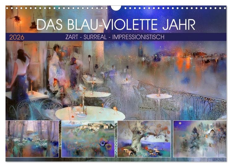 Produktbild: Das blau-violette Jahr (Wandkalender 2026 DIN A3 quer), CALVENDO Monatskalender