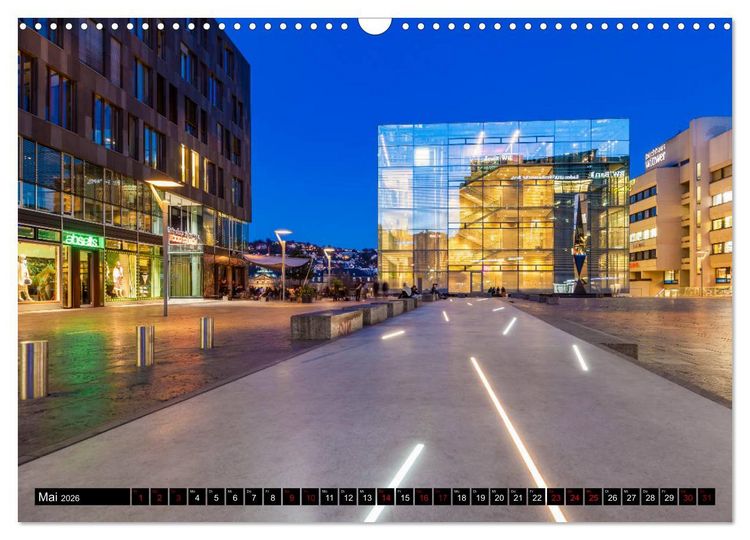 Produktbild: Ein Jahr STUTTGART (Wandkalender 2026 DIN A3 quer), CALVENDO Monatskalender