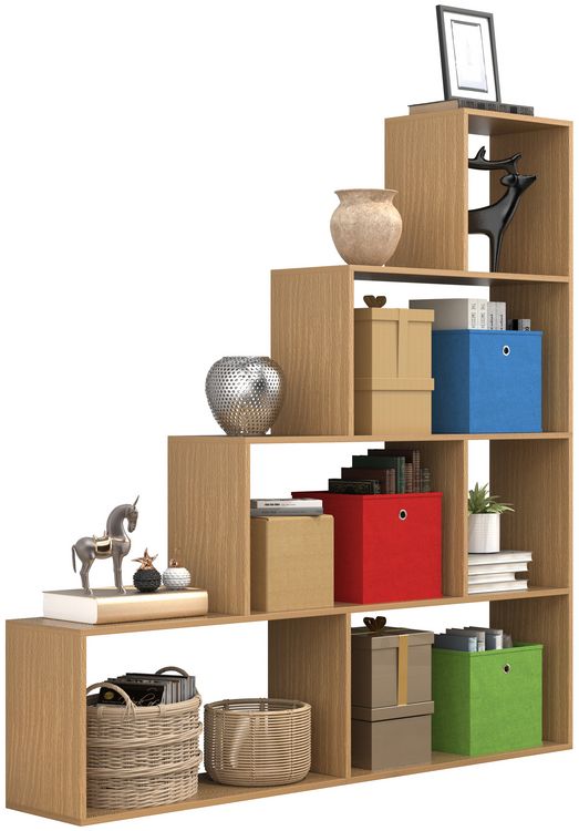 Holz Regal Raumteiler Standregal Bücher Dubila L