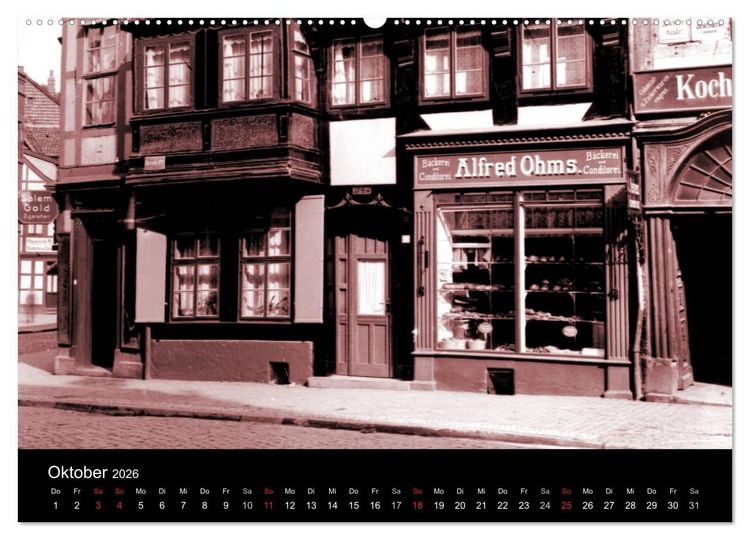 Produktbild: Hildesheimer Schaufenster um 1900 (Wandkalender 2026 DIN A2 quer), CALVENDO Monatskalender
