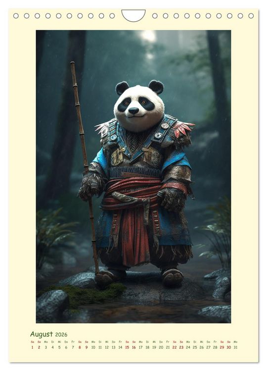 Produktbild: Tierische Samurai (Wandkalender 2026 DIN A4 hoch), CALVENDO Monatskalender