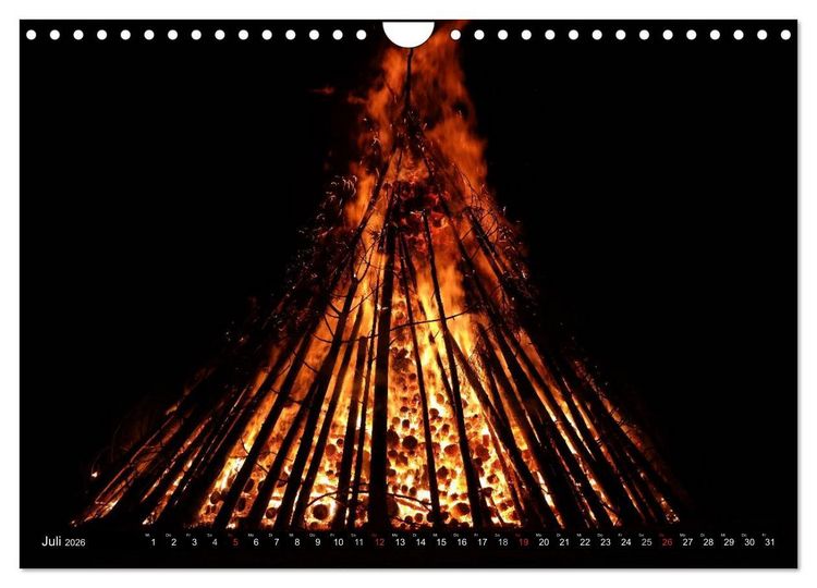 Produktbild: Feuer &bull; W&auml;rme, Licht & Gefahr (Wandkalender 2026 DIN A4 quer), CALVENDO Monatskalender