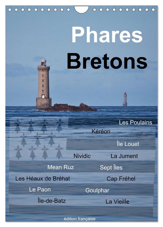 Produktbild: Phares Bretons (Calendrier mural 2026 DIN A4 horizontal), CALVENDO calendrier mensuel