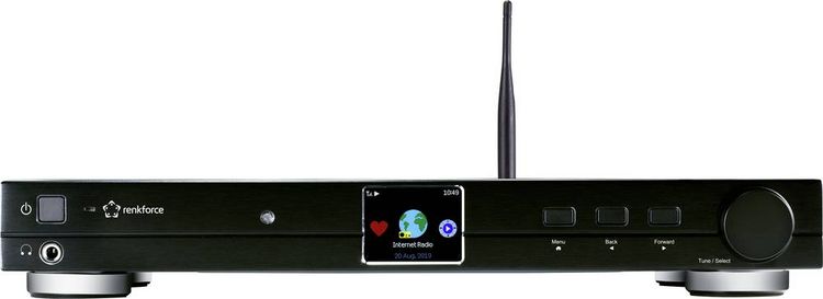 Produktbild: Renkforce RF-DAB-IR1700 Radio-Adapter DAB+, UKW, Internet WLAN, LAN, Bluetooth&reg;, DLNA, Internetradio DLNA-f&auml;hig Schwarz
