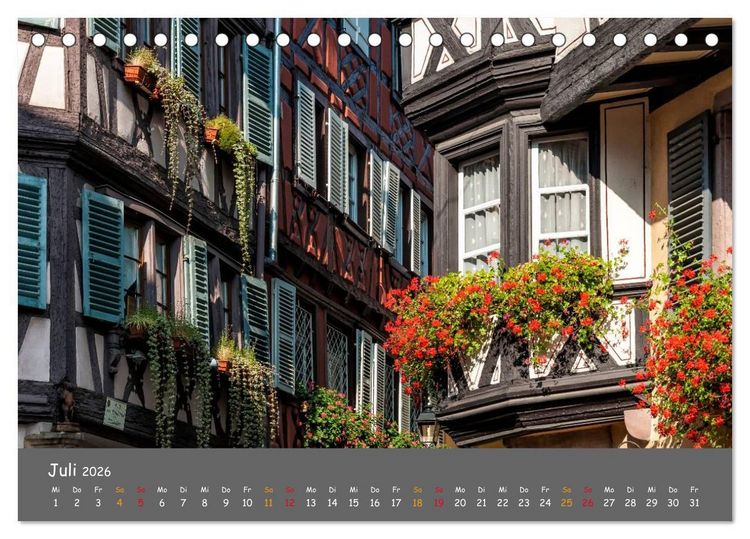 Produktbild: Eindr&uuml;cke aus dem Elsass (Tischkalender 2026 DIN A5 quer), CALVENDO Monatskalender
