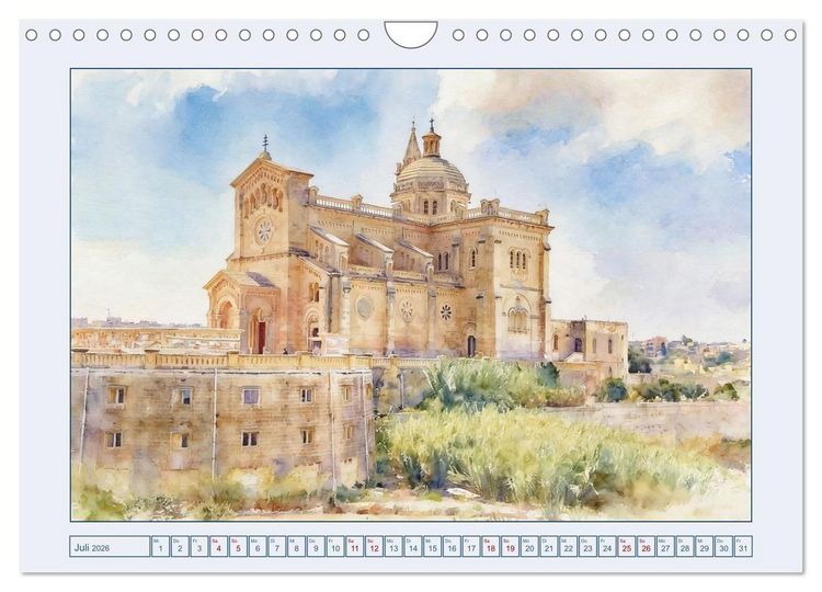 Produktbild: Malta - Perle im s&uuml;dlichen Mittelmeer (Wandkalender 2026 DIN A4 quer), CALVENDO Monatskalender
