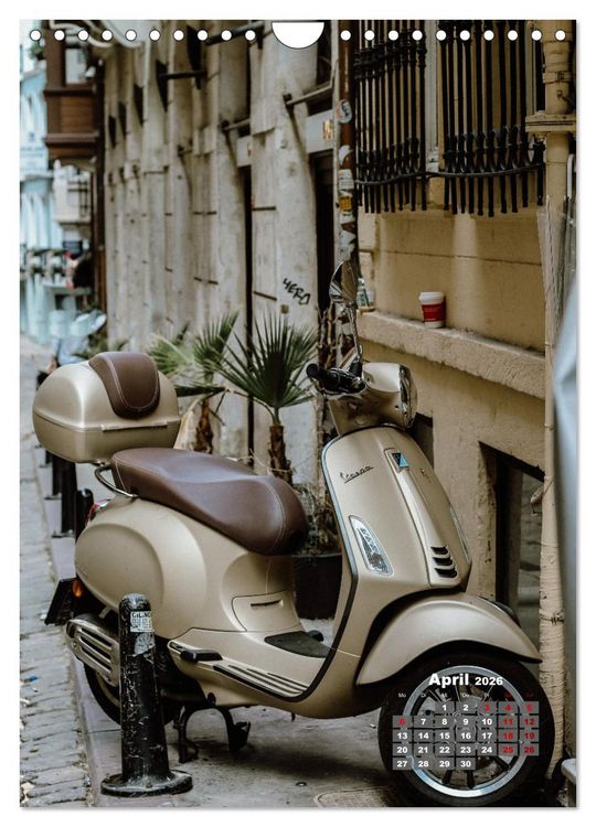 Produktbild: Die Liebe zur Vespa (Wandkalender 2026 DIN A4 hoch), CALVENDO Monatskalender
