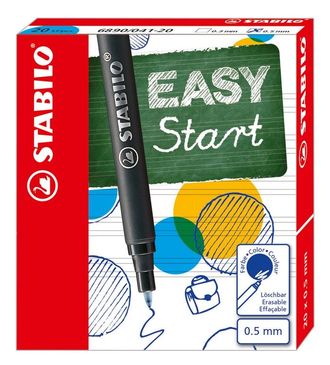 Produktbild: STABILO Patronen zum Nachf&uuml;llen -   EASYoriginal Refill - medium - 20er Pack - Schreibfarbe blau (l&ouml;schbar)