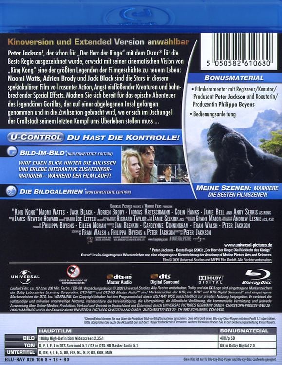 Produktbild: King Kong - Extended Edition
