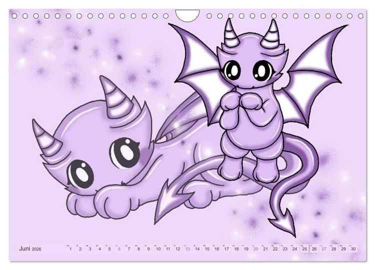 Produktbild: niedliche Kawaii Tiere (Wandkalender 2026 DIN A4 quer), CALVENDO Monatskalender