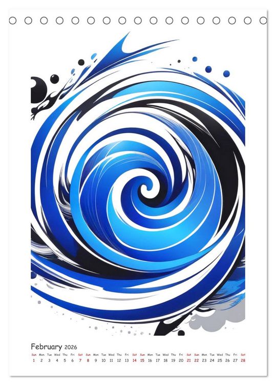 Produktbild: Essence of abstraction (Desk Calendar 2026 DIN A5 portrait), CALVENDO 12 Month DeskCalendar