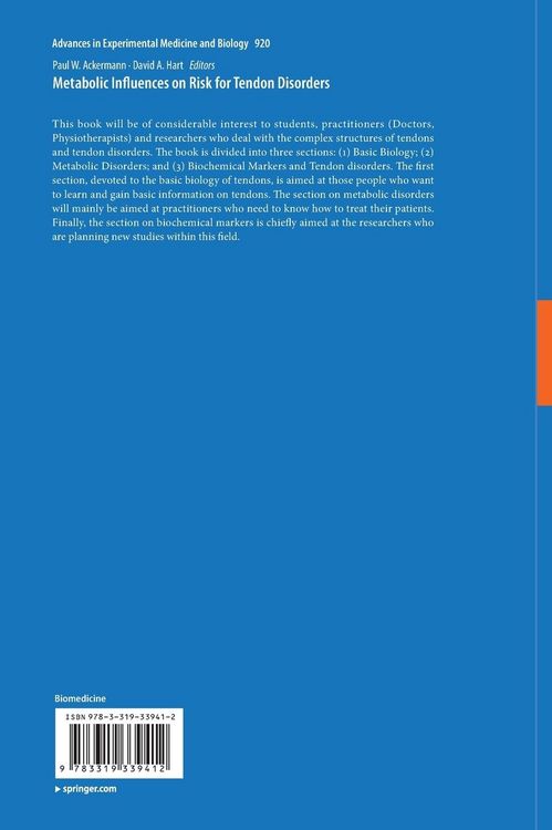 Produktbild: Metabolic Influences on Risk for Tendon Disorders