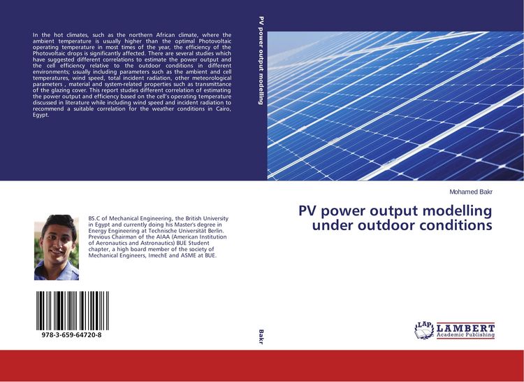 Produktbild: PV power output modelling under outdoor conditions