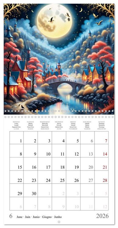 Produktbild: Moonlight miracle (Wall Calendar 2026 12 &times; 12 Inch) CALVENDO 12 Month Wall Calendar