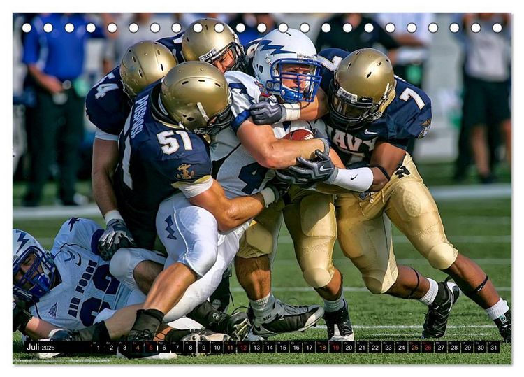 Produktbild: Kraft und Taktik - American Football (Tischkalender 2026 DIN A5 quer), CALVENDO Monatskalender