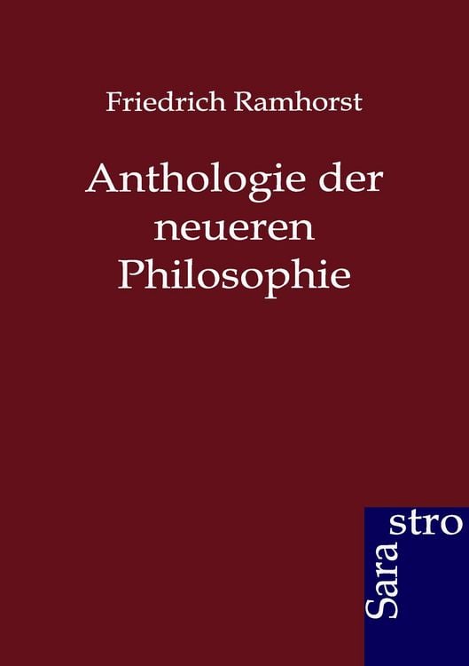 Produktbild: Anthologie der neueren Philosophie