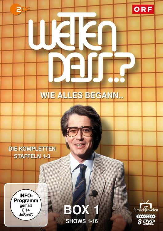 Produktbild: Wetten, dass..? - Wie alles begann (Box 1: Shows 1-16) (Fernsehjuwelen) [8 DVDs]