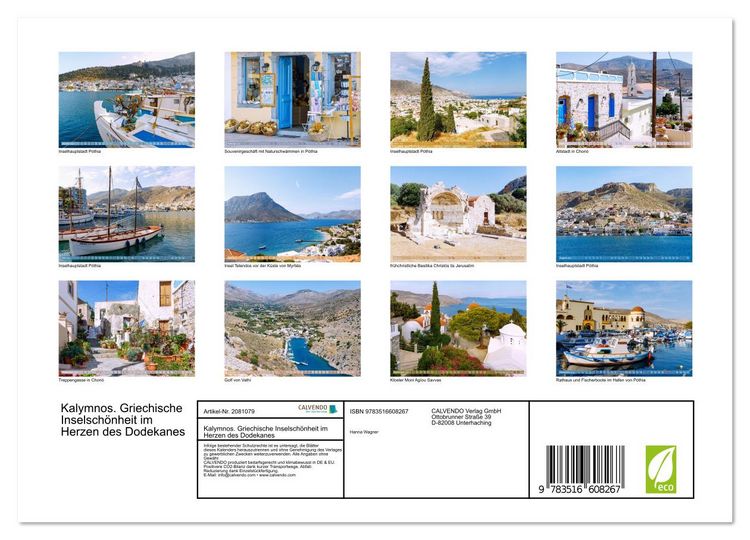 Produktbild: Kalymnos. Griechische Inselsch&ouml;nheit im Herzen des Dodekanes (Wandkalender 2026 DIN A4 quer), CALVENDO Monatskalender