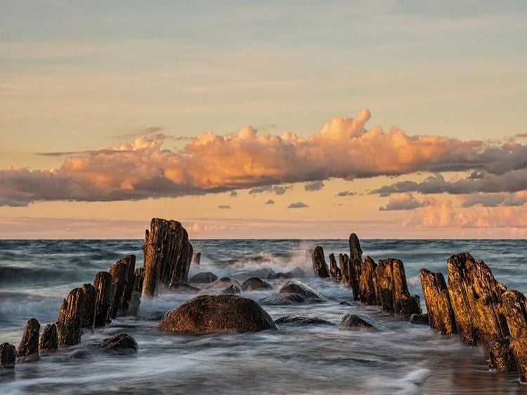 Produktbild: CALVENDO Puzzle Buhnen an der Ostseek&uuml;ste | 1000 Teile Lege-Gr&ouml;&szlig;e 64x48cm Foto-Puzzle f&uuml;r gl&uuml;ckliche Stunden