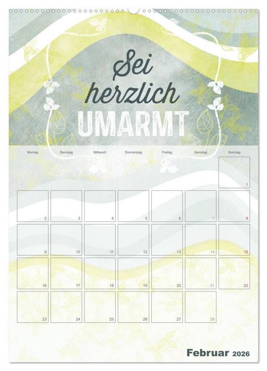 Produktbild: Liebe macht gl&uuml;cklich (hochwertiger Premium Wandkalender 2026 DIN A2 hoch), Kunstdruck in Hochglanz