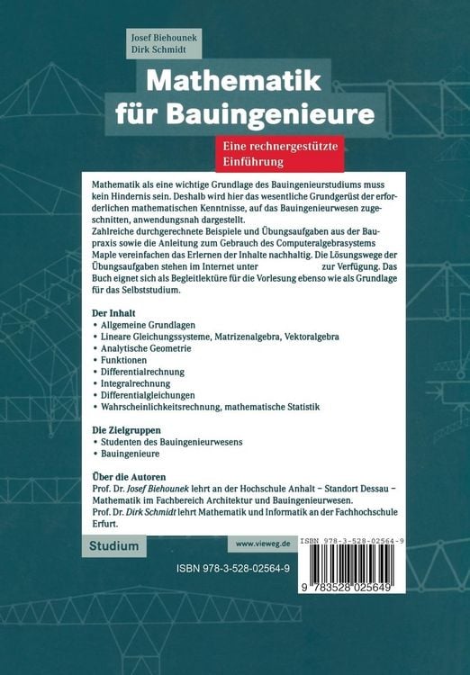 Produktbild: Mathematik für Bauingenieure