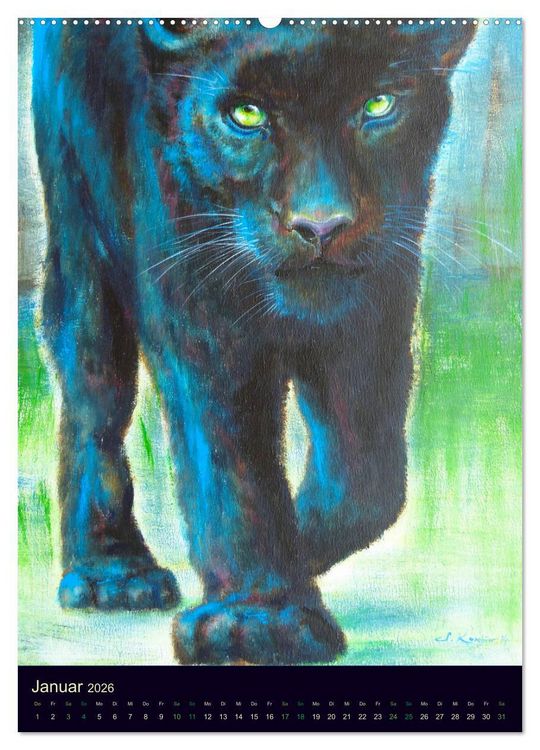 Produktbild: gemalte Tier-Pers&ouml;nlichkeiten (hochwertiger Premium Wandkalender 2026 DIN A2 hoch), Kunstdruck in Hochglanz