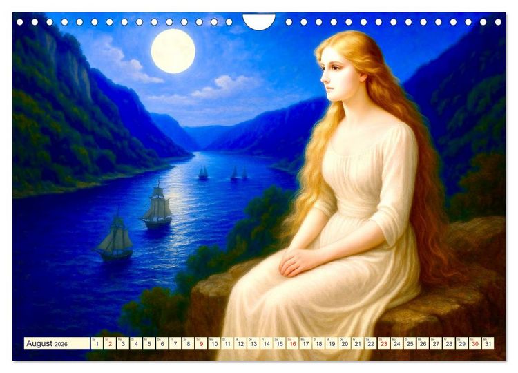 Produktbild: Heinrich Heine. Sein Leben, seine literarischen Werke (Wandkalender 2026 DIN A4 quer), CALVENDO Monatskalender