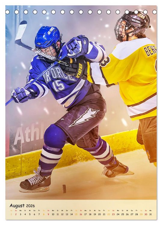 Produktbild: Eishockey Leidenschaft (Tischkalender 2026 DIN A5 hoch), CALVENDO Monatskalender