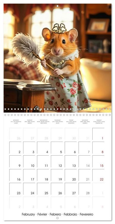 Produktbild: Hamster housekeeping - little paws and big Jobs (Wall Calendar 2026 12 &times; 12 Inch) CALVENDO 12 Month Wall Calendar