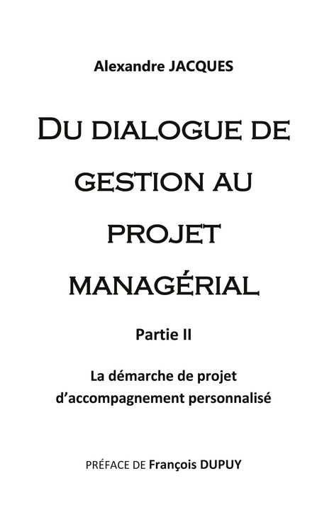 Produktbild: Du dialogue de gestion au projet manag&eacute;rial