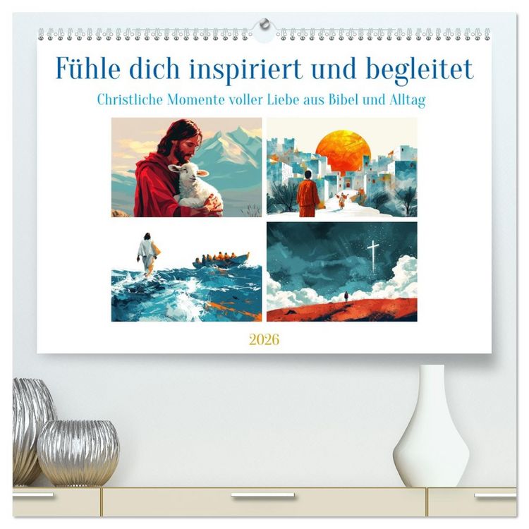Produktbild: F&uuml;hle dich inspiriert und begleitet (hochwertiger Premium Wandkalender 2026 DIN A2 quer), Kunstdruck in Hochglanz