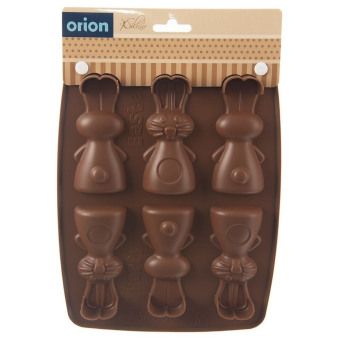 Produktbild: Braune Hasen-Silikonform f&uuml;r Kekse und Pralinen