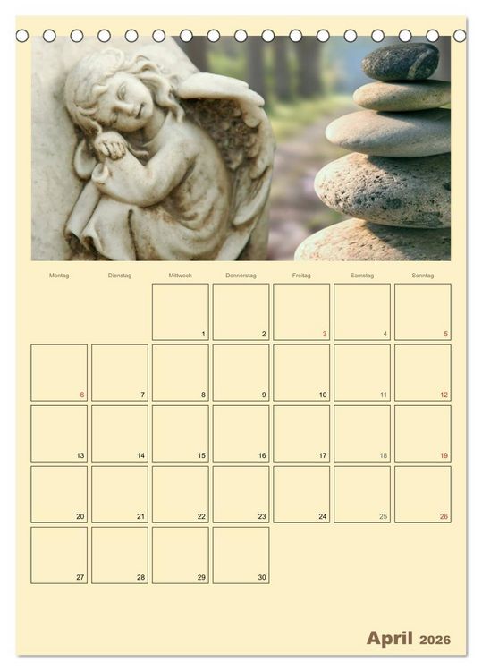 Produktbild: Monatsplaber f&uuml;r flei&szlig;ige Engel (Tischkalender 2026 DIN A5 hoch), CALVENDO Monatskalender