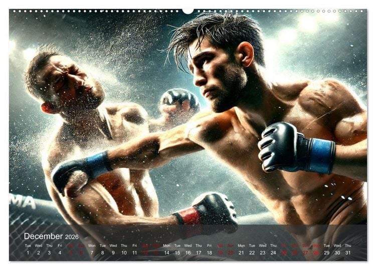 Produktbild: MMA UK - The ultimate fight (Wall Calendar 2026 DIN A2 landscape), CALVENDO 12 Month Wall Calendar