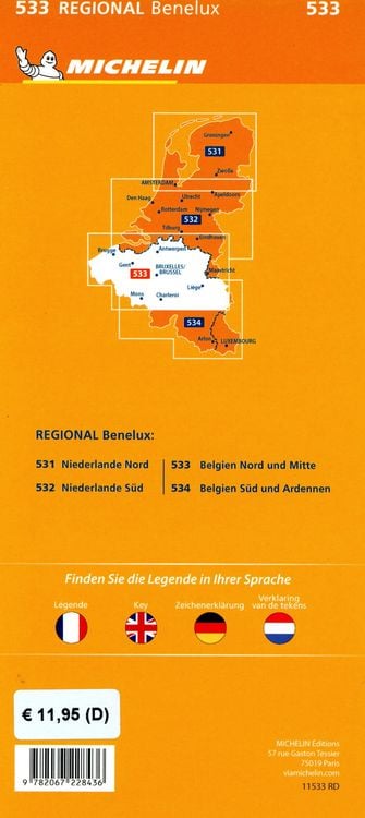 Produktbild: Michelin Belgien Nord und Mitte. 1:200.000