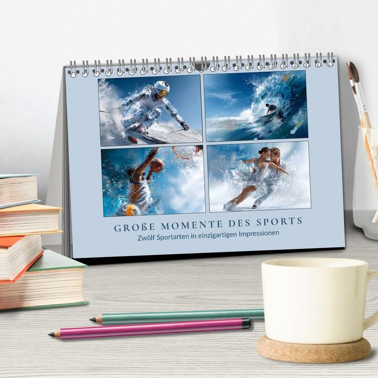 Produktbild: Gro&szlig;e Momente des Sports (Tischkalender 2027 DIN A5 quer), CALVENDO Monatskalender