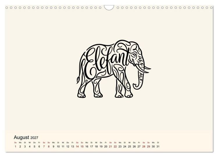 Produktbild: Buchstabentiere (Wandkalender 2027 DIN A3 quer), CALVENDO Monatskalender