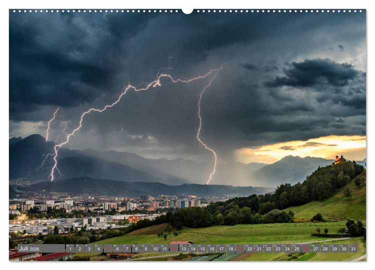 Produktbild: Blitz & Donner (hochwertiger Premium Wandkalender 2026 DIN A2 quer), Kunstdruck in Hochglanz