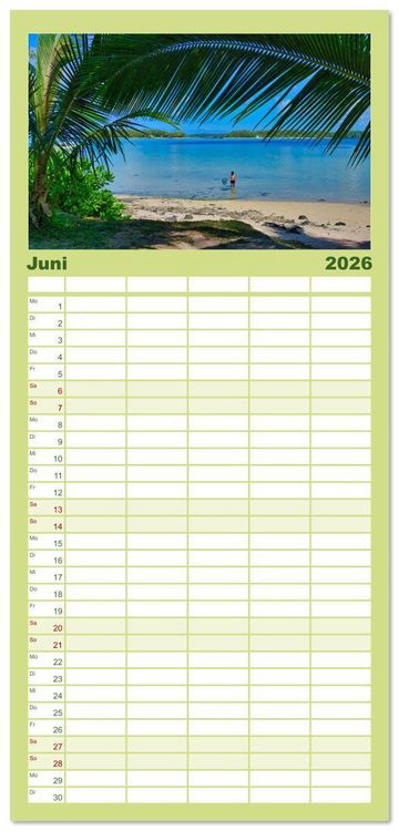 Produktbild: Familienplaner 2026 - Mauritius - Sch&ouml;nheit im Indischen Ozean mit 5 Spalten (Wandkalender, 21 x 45 cm) CALVENDO