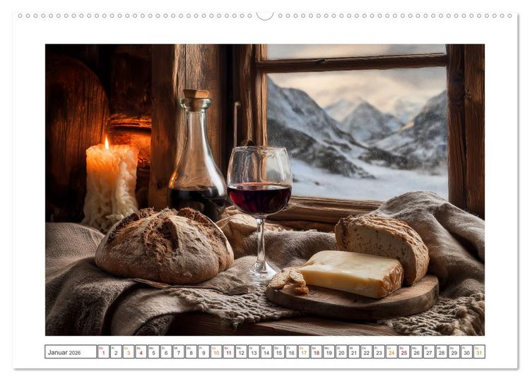 Produktbild: Landleben auf dem Tisch (hochwertiger Premium Wandkalender 2026 DIN A2 quer), Kunstdruck in Hochglanz