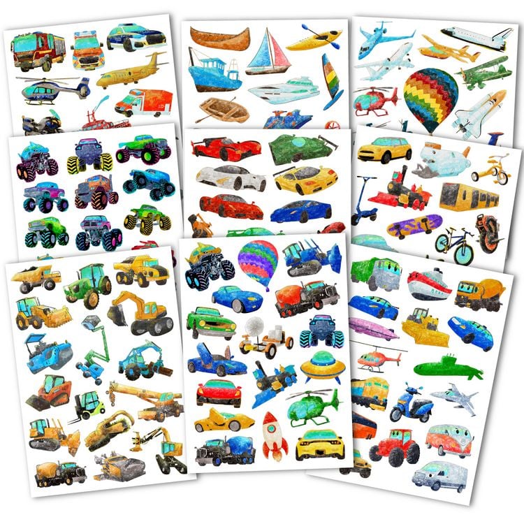 Produktbild: 150 hautfreundliche Kindertattoos &ndash; Thema: Fahrzeughelden