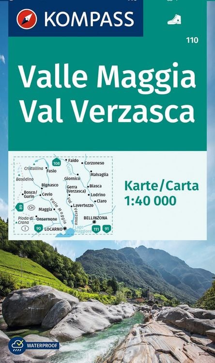 Produktbild: KOMPASS Wanderkarte 110 Valle Maggia, Val Verzasca 1:40.000