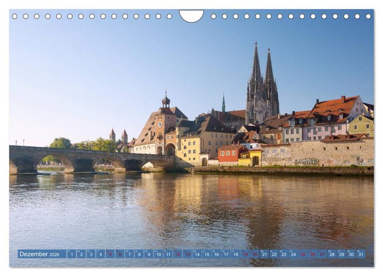 Produktbild: Donauperle Regensburg (Wandkalender 2026 DIN A4 quer), CALVENDO Monatskalender