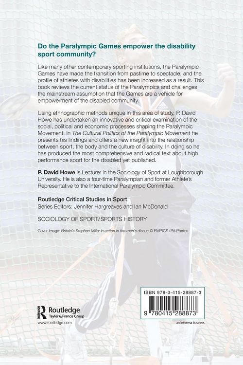 Produktbild: The Cultural Politics of the Paralympic Movement