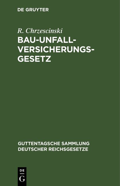 Produktbild: Bau-Unfallversicherungsgesetz