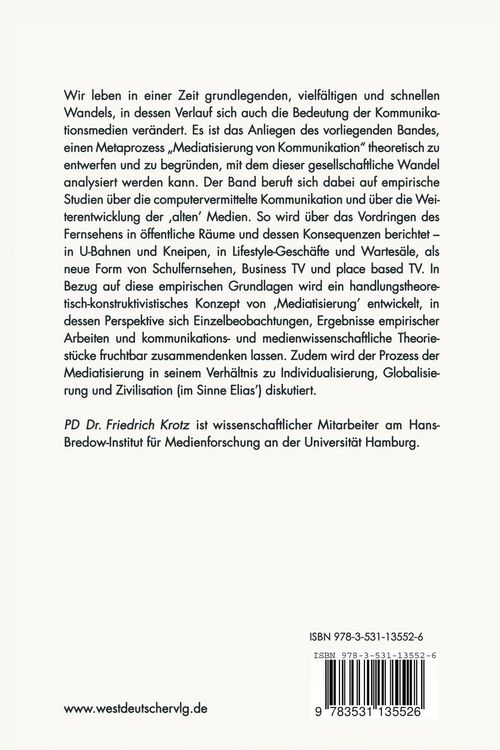 Produktbild: Die Mediatisierung kommunikativen Handelns