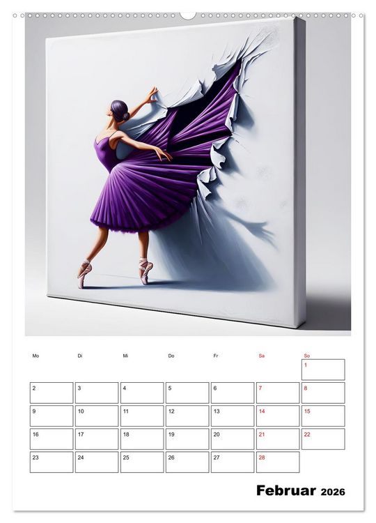 Produktbild: Tanz der Befreiung &ndash; Ballerina auf der Suche nach Freiheit (Wandkalender 2026 DIN A2 hoch), CALVENDO Monatskalender