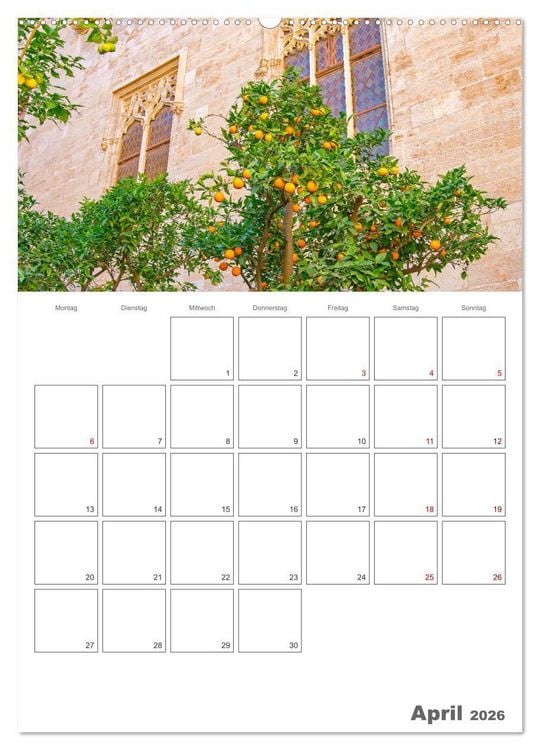 Produktbild: Valencia - Reiseplaner (Wandkalender 2026 DIN A2 hoch), CALVENDO Monatskalender