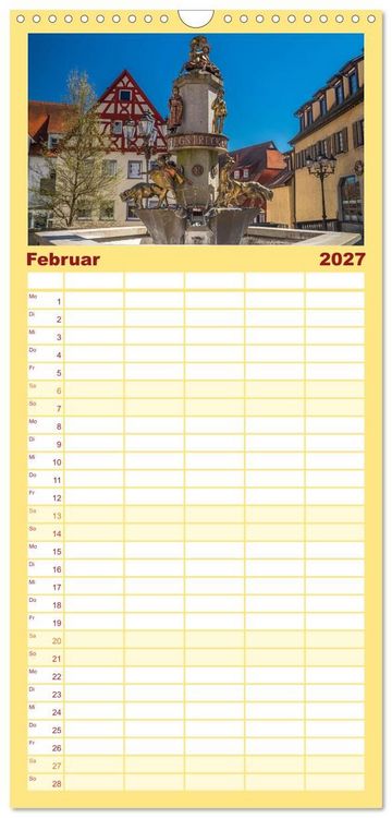 Produktbild: Familienplaner 2027 - Pfullendorf - die Perle im Linzgau mit 5 Spalten (Wandkalender, 21 x 45 cm) CALVENDO