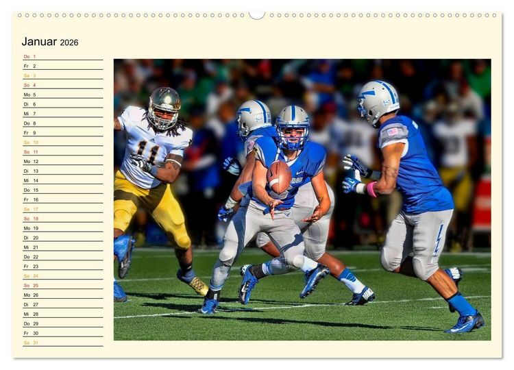 Produktbild: American Football - Taktik und Athletik (hochwertiger Premium Wandkalender 2026 DIN A2 quer), Kunstdruck in Hochglanz
